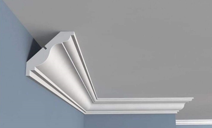 phào chỉ trần nhựa trơn bản 11p